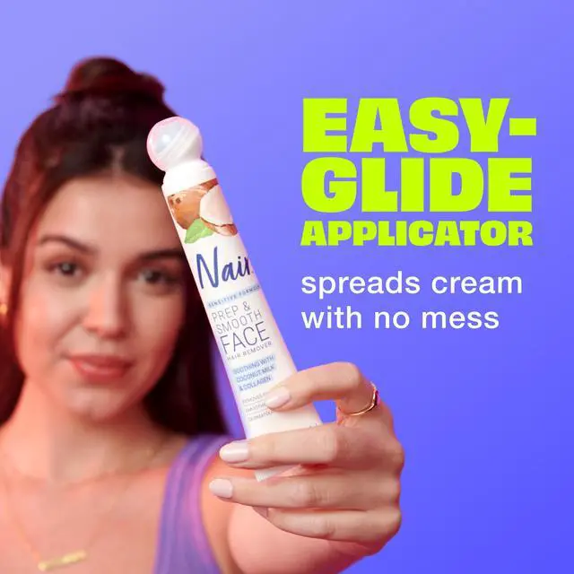 Alt view image 4 of 7 - NAIR Exfoliating Facial Hair Removal Cream for Women - Smooth Skin Solution with Collagen for Sensitive Skincare