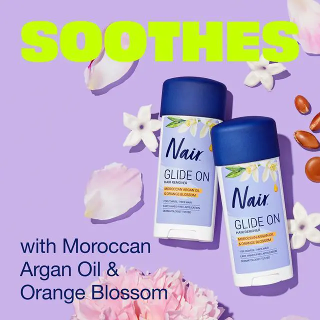 Alt view image 4 of 7 - Nair Glide On Hair Removal Cream, Arm, Leg, and Bikini Hair Remover, Depilatory Cream, 3.3 Oz Stick