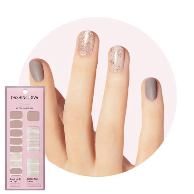 Alt view image 2 of 7 - Dashing Diva Gloss Nail Strips - Lavender Dreams - UV Free, Chip Resistant, Long Lasting Gel Stickers - Contains 32 Wraps, 1 Prep Pad, 1 File