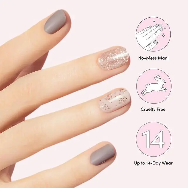 Alt view image 5 of 7 - Dashing Diva Gloss Nail Strips - Lavender Dreams - UV Free, Chip Resistant, Long Lasting Gel Stickers - Contains 32 Wraps, 1 Prep Pad, 1 File