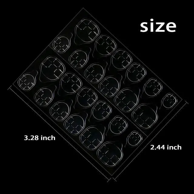 Alt view image 2 of 6 - Allstarry 288pcs (12 Sheets) Adhesive Tabs Waterproof Breathable Glue Tabs Double-Sided Nail Jelly Sticker Super Sticky Fake Nail Glue Stickers Transparent Flexible for Manicure