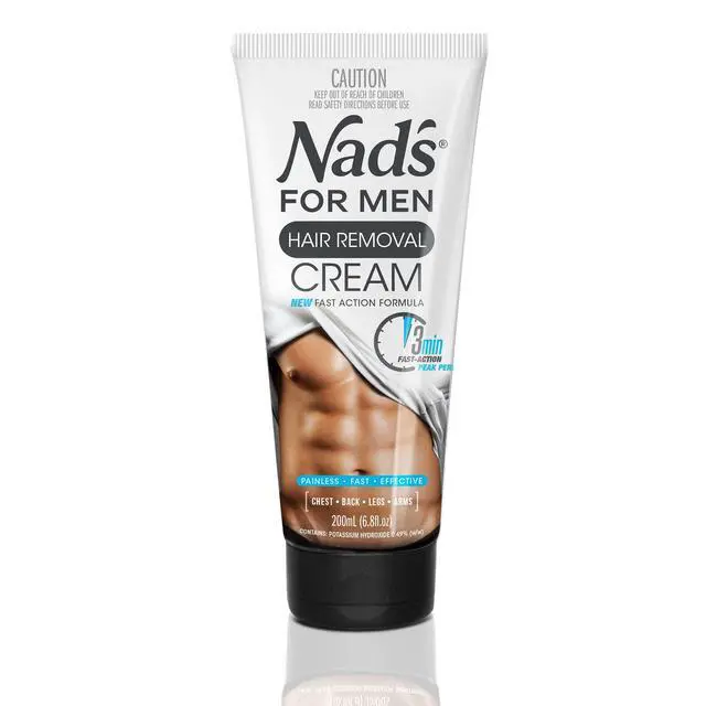 Main image of Nad's For Men Hair Removal Cream, Painless Hair Removal For Men, Soothing Depilatory Cream For Unwanted Coarse Male Body Hair, 6.8 Fl Oz