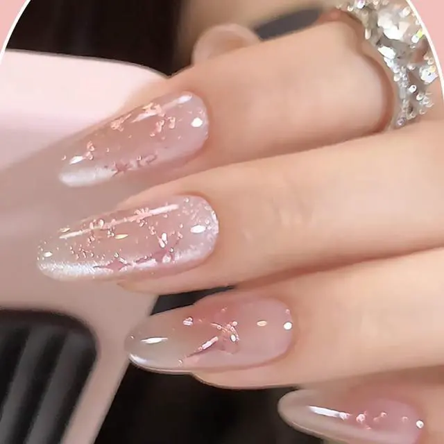 Alt view image 6 of 7 - Valentine's 5D Embossed Nail Art Stickers - Romantic Rose Gold & Pink Nail Decals with Bronzing Bow Heart Designs