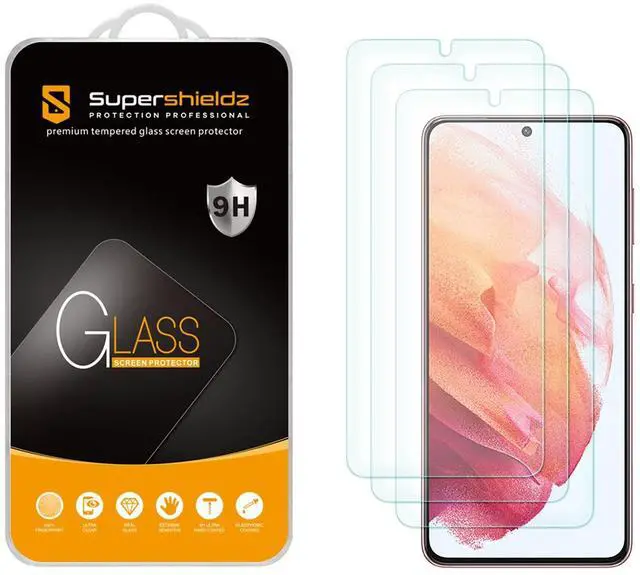 Main image of (3 Pack) Supershieldz Designed for Samsung Galaxy S21 5G Tempered Glass Screen Protector, Anti Scratch, Bubble Free