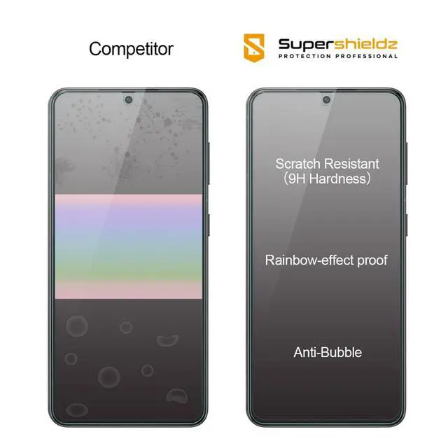 Alt view image 2 of 5 - (3 Pack) Supershieldz Designed for Samsung Galaxy S21 5G Tempered Glass Screen Protector, Anti Scratch, Bubble Free