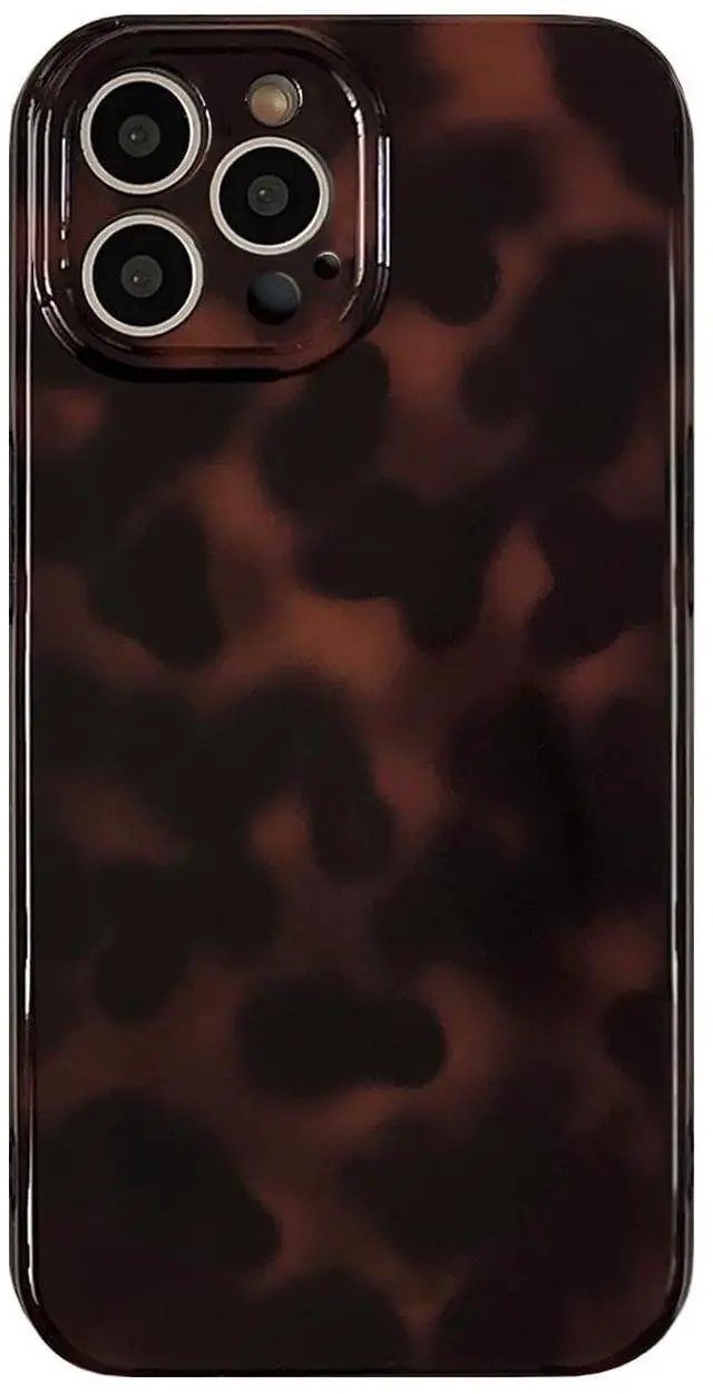 Main image of Reezaddin Aesthetic Tortoise Shell Phone Case for iPhone 16 Pro Max 6.9in,Retro Cool Girl Leopard Print Brown Amber Trendy Full Camera Protective Cover for iPhone 16promax 6.9"