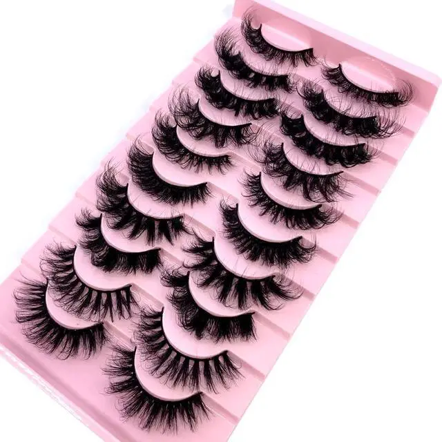 Alt view image 3 of 4 - HBZGTLAD Soft Mink Eyelashes 3D Curl Winged End Eye Elongated Fake Lashes Thick Handmade Natural False Eyelash Messy Cross Lash Wholesale (MX-3)