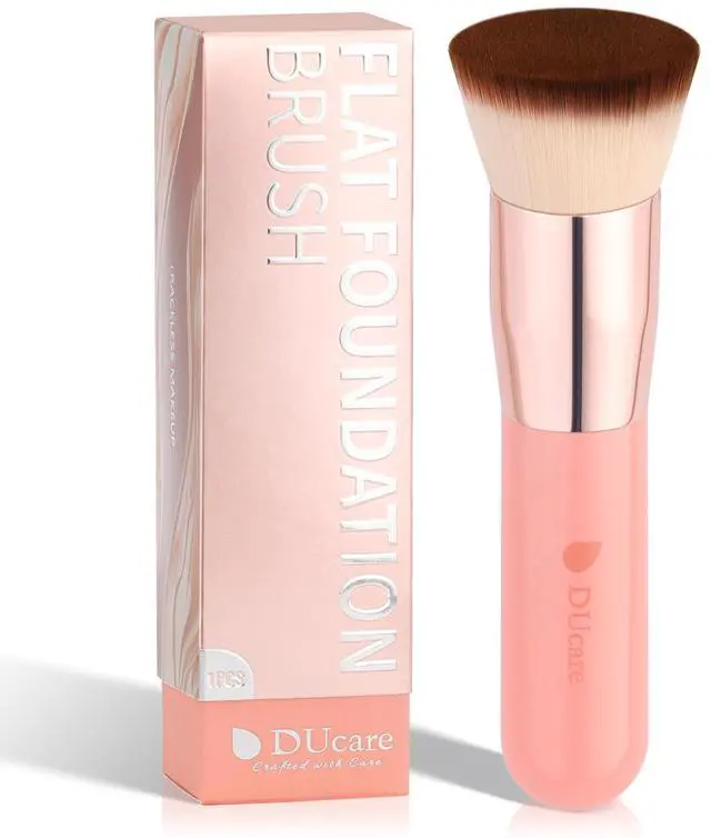 Main image of Foundation Brush for Liquid Makeup,Flat Top Kabuki Foundation Brushes - Premium Makeup Brush for Liquid, Cream, Powder,Buffing, Blending,Pink