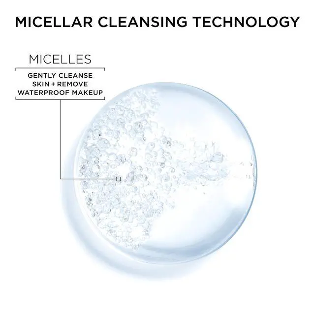 Alt view image 4 of 6 - Micellar Water for Waterproof Makeup, Hydrating Facial Cleanser & Makeup Remover, Suitable for Sensitive Skin, Vegan, Cruelty Free, 13.5 Fl Oz (400mL), 2 Count