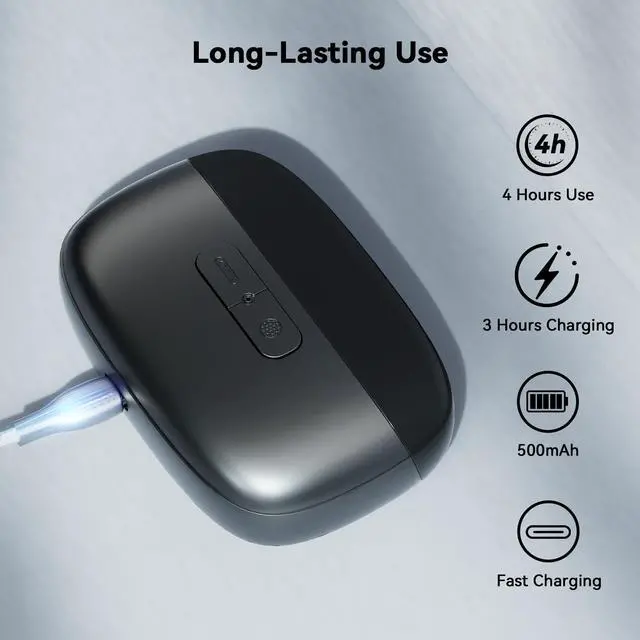 Alt view image 3 of 7 - Electric Nail Clipper, Electric Nail Trimmer with Light and Nail Scraps Storage, Electric Toenail Clippers with Polishing, Rechargeable Electric Automatic Nail Clipper for Seniors,Adult, Kids, Black
