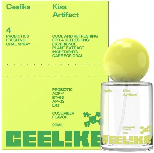 Main image of CEELIKE Oral Spray Fresh Breath, Dual Cooling Experience & Convenient On-The-Go Design Perfect for Freshening Breath Anywhere, Anytime (Cucumber, 1 Count)