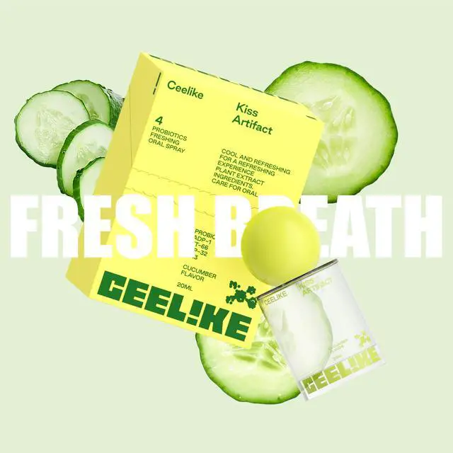 Alt view image 2 of 7 - CEELIKE Oral Spray Fresh Breath, Dual Cooling Experience & Convenient On-The-Go Design Perfect for Freshening Breath Anywhere, Anytime (Cucumber, 1 Count)