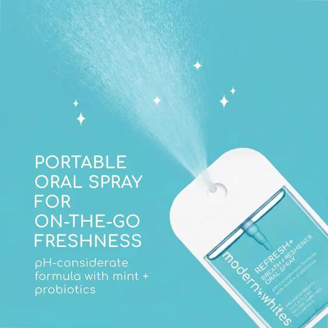 Alt view image 2 of 7 - Modern Whites Breath Refresher Oral Spray 30 ML - Travel Size Breath Freshener Spray, Oral Spray for Bad Breath, Sugar Free Oral Breath Mint, Fresh Breath