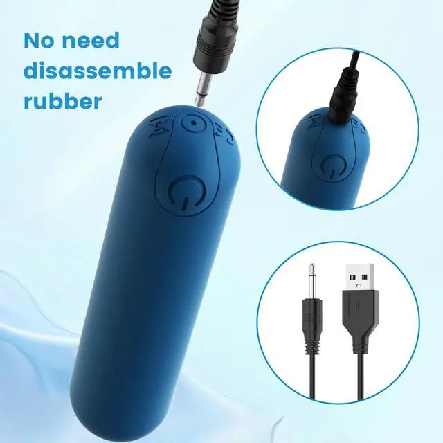 Alt view image 2 of 5 - Kverg Mini Massager Waterproof Rechargeable 10 Vibration Blue