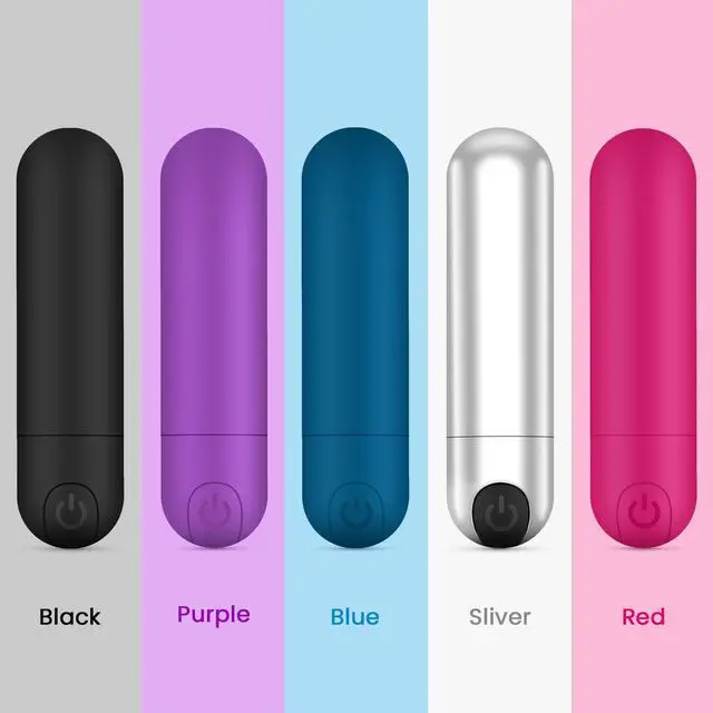 Alt view image 5 of 5 - Kverg Mini Massager Waterproof Rechargeable 10 Vibration Blue