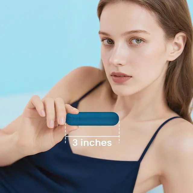 Alt view image 4 of 5 - Kverg Mini Massager Waterproof Rechargeable 10 Vibration Blue