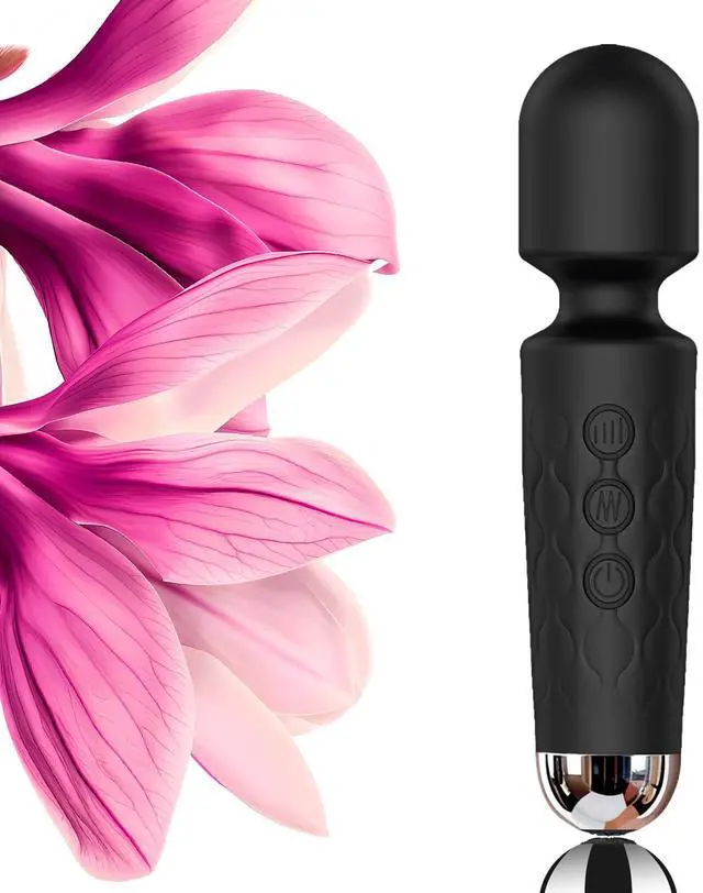 Main image of KELITE Personal Massager Wand, 8 Speeds 20 Modes Handheld Vibration, Cordless Portable Waterproof Massager, Quiet Mini for Muscle Aches, Back Pain & Sports Recovery, for Women (Black)