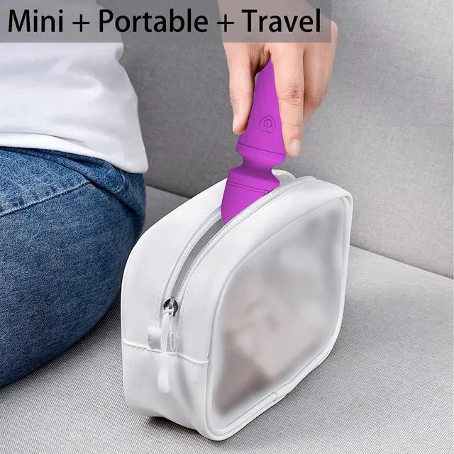 Alt view image 6 of 6 - Gsttoomeep Mini Handheld Massager with 10 Quiet Vibration Modes Cordless Personal Massager for Neck Shoulder Back Body(Purple)