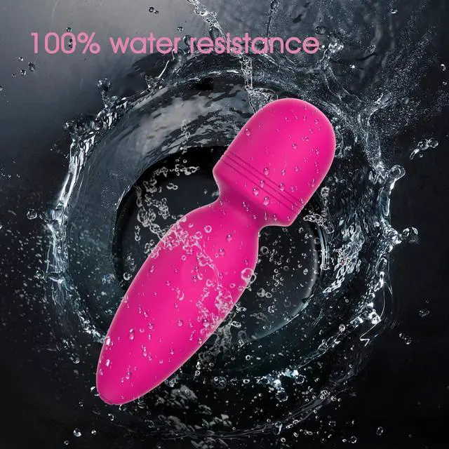 Alt view image 5 of 6 - Mini Wand Massager with 10 Vibration Modes, Whisper Quiet, Cordless Waterproof Handheld Massager for Shoulder and Back Full Body Massage, Sports Recovery