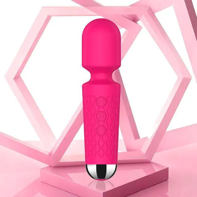 Main image of BitOffun Handheld Cordless Mini Massager, Powerful Quiet with Waterproof, 20 Modes & 8 Speeds Vibration Wand for Back Neck Shoulders, Muscle Soreness Relief & Recovery (Red)