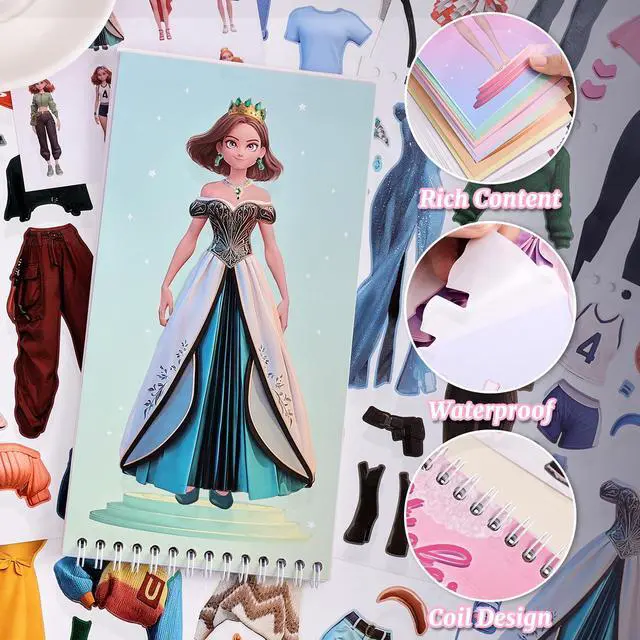 Alt view image 3 of 7 - PAGEMORE 25 Sheets Dress Up Stickers for Kids, Make Your Own Fairy Princess Sticker for Kids Toddlers, Ideal Gift Birthday Preschool Children Party Favor, Classroom Rewards, Art Craft