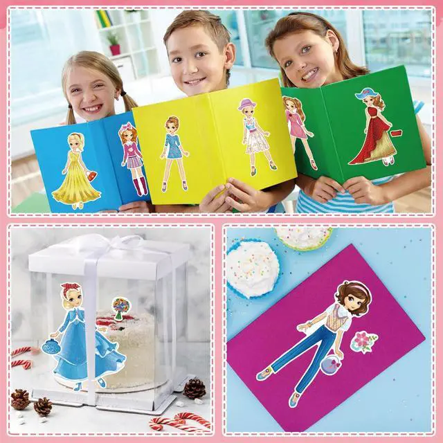 Alt view image 7 of 7 - Stickers for Kids, 24 Sheets Dress Up Stickers for Girls, Make Your Own Fairy Princess Sticker, Birthday Party Favor, Classroom Rewards, Art Craft
