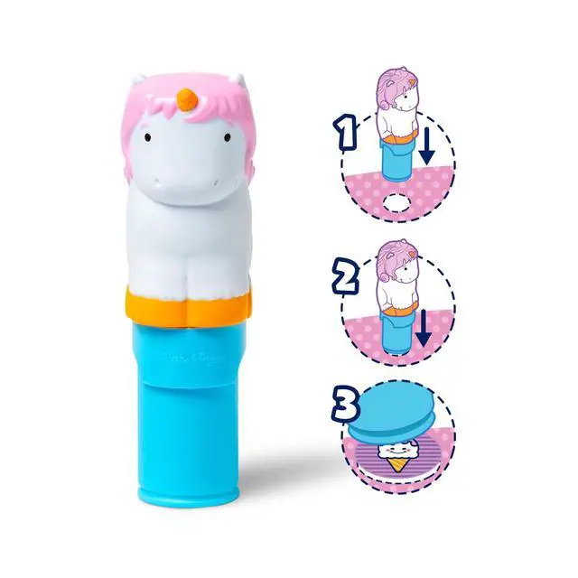 Alt view image 3 of 7 - Melissa & Doug Sticker Wow! 24-Page Activity Pad and Sticker Stamper, 300 Stickers, Arts and Crafts Fidget Toy Collectible Character Unicorn Creative Play Travel Toy for Girls and Boys 3+