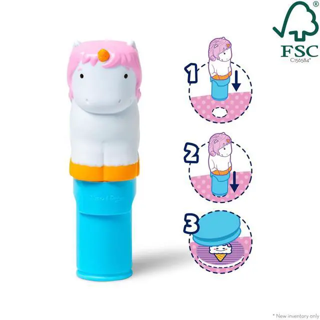 Alt view image 4 of 7 - Melissa & Doug Sticker Wow! 24-Page Activity Pad and Sticker Stamper, 300 Stickers, Arts and Crafts Fidget Toy Collectible Character Unicorn Creative Play Travel Toy for Girls and Boys 3+