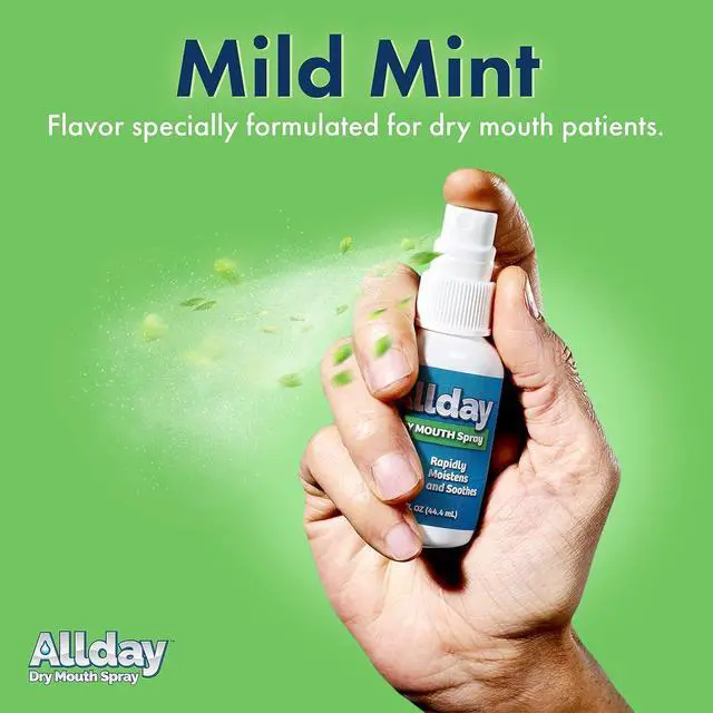 Alt view image 5 of 7 - Allday Dry Mouth Spray - Maximum Strength Xylitol, Fast Acting, Non-Acidic (Pack of 2)