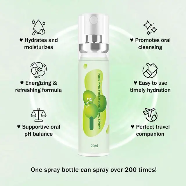Alt view image 5 of 7 - 6PCS Oral Breath Spray, 3 Flavors Fruit Mouth Spray Breath Freshener Oral Care for Adults, Portable Long Lasting Refreshing Dry Mouth Spray for Bad Breath