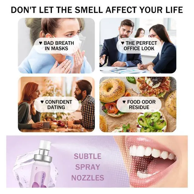 Alt view image 6 of 7 - 6PCS Oral Breath Spray, 3 Flavors Fruit Mouth Spray Breath Freshener Oral Care for Adults, Portable Long Lasting Refreshing Dry Mouth Spray for Bad Breath