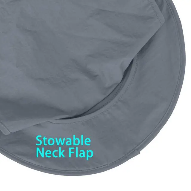 Alt view image 5 of 6 - Sun Hats for Men Women Fishing Hat UPF 50+ Breathable Wide Brim Bucket Hats Summer UV Protection Safari Hat with Neck Flap Dark Grey