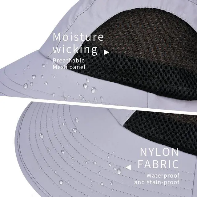 Alt view image 4 of 6 - Sun Hat for Men Women with Neck Flap,UPF 50+ UV Protective Hiking Fishing Hats,Wide Brim Sun Hat for Women&Men
