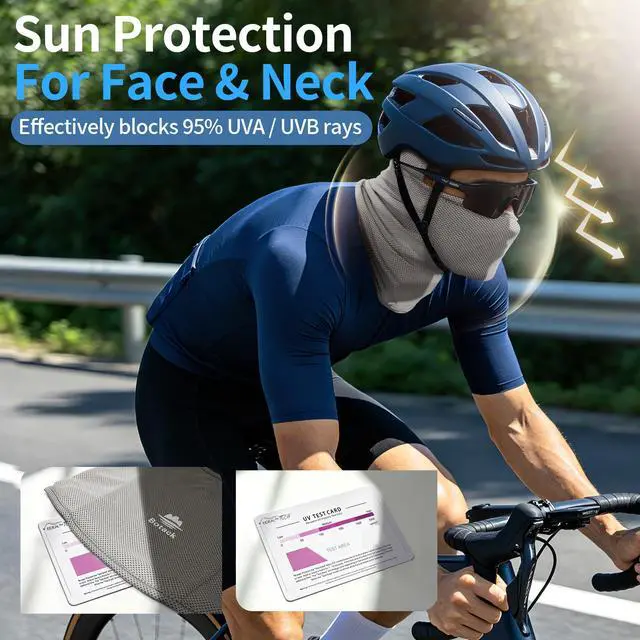 Alt view image 3 of 6 - Botack Balaclava Ski Mask, Sun UV Protection Breathable Full Head Face Mask for Men Women Skiing Cycling Grey