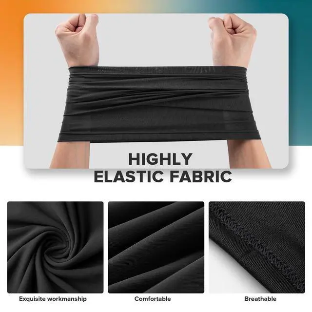 Alt view image 3 of 7 - VULKIT 2 Pack Neck Gaiter Face Mask Scarf Reusable Bandanas Tube UV Protection Headwear Balaclava Outdoor Sport for Men and Women White