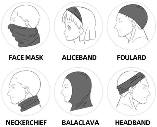 Alt view image 6 of 7 - ROCKBROS Cooling Neck Gaiter Face Mask Fishing Scarf Face Cover for Men Women (black)