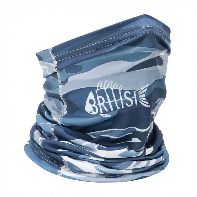 Alt view image 7 of 7 - BRILISLE UPF 50 Sun Protection Neck Gaiter - 13-in-1 Multifunctional Face Cover for Outdoor Activities | Breathable & Stretchy UV Protection Mask for Hiking, Fishing, Cycling grey