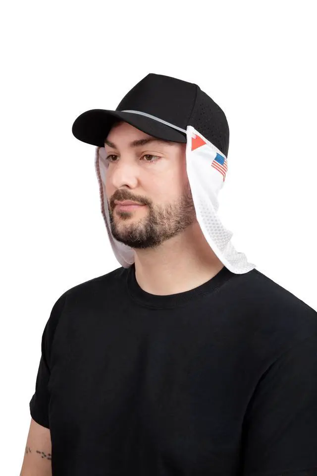 Alt view image 4 of 6 - CoolNES - UV Sun Protection Neck Drape Adjustable Multifunctional 2 in 1 Face covering for Outdoor Fishing - Unisex (CoolNES-Flag)
