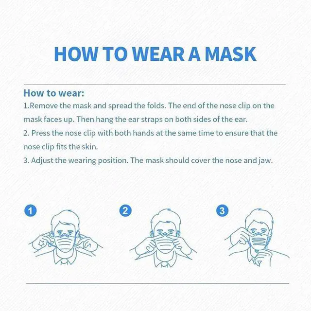 Alt view image 6 of 6 - SDIW 100Pcs Black Disposable Face Mask, 3 Ply Black Face Masks with Soft Elastic Ear loops