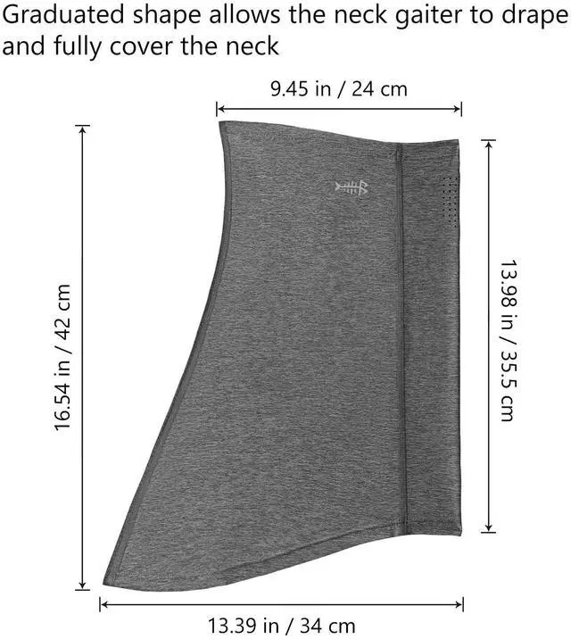 Alt view image 3 of 7 - BASSDASH Neck Gaiter Mask UPF 50 Sun Protection for Men & Women, Fishing, Hiking, Outdoor