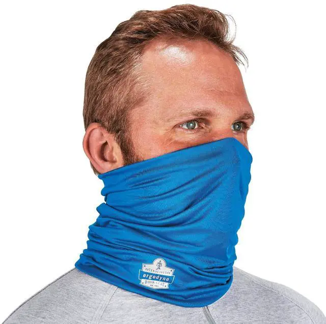 Main image of Ergodyne Chill-Its 6487 Cooling Neck Gaiter, Multiple Ways to Wear Headband or Face Mask,Blue
