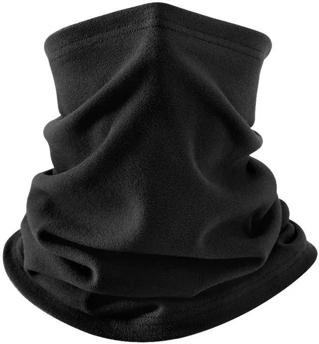 Main image of Apidgrowth 1Pack Winter Neck Gaiter Warmer - Face Cover Scarf Windproof Fleece for Men & Women Sport Outdoors Skiing Fishing Hiking Cycling Christmas Gift Black