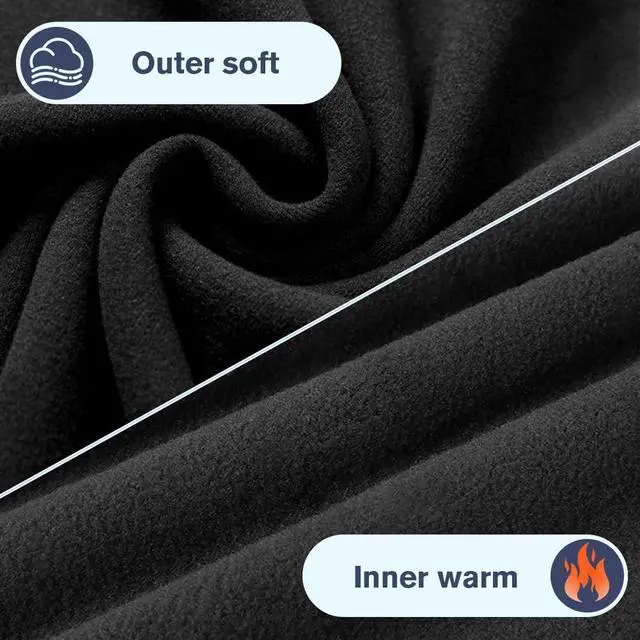 Alt view image 4 of 7 - Apidgrowth 1Pack Winter Neck Gaiter Warmer - Face Cover Scarf Windproof Fleece for Men & Women Sport Outdoors Skiing Fishing Hiking Cycling Christmas Gift Black