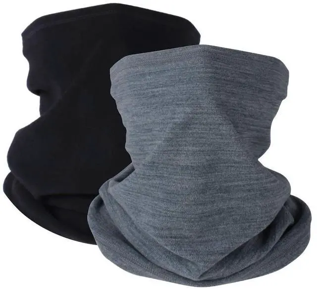 Main image of KGC 2 Pack Winter Neck Warmer Gaiter,Soft Fleece Windproof Face Mask Scarf Bandana Cold Weather Face Cover for Men & Women Outdoor Sports Skiing Cycling