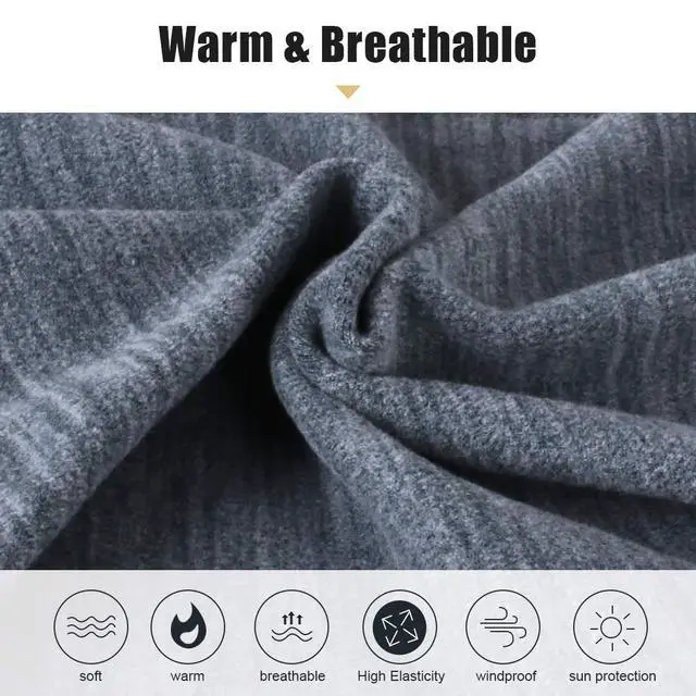 Alt view image 3 of 7 - KGC 2 Pack Winter Neck Warmer Gaiter,Soft Fleece Windproof Face Mask Scarf Bandana Cold Weather Face Cover for Men & Women Outdoor Sports Skiing Cycling