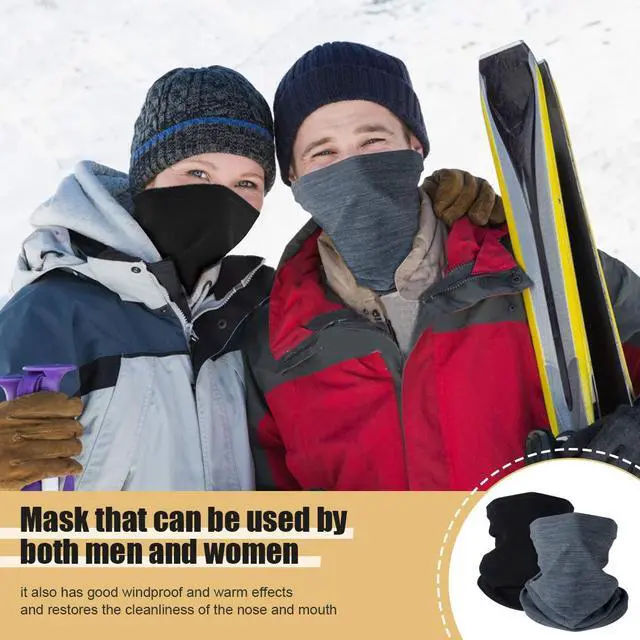 Alt view image 7 of 7 - KGC 2 Pack Winter Neck Warmer Gaiter,Soft Fleece Windproof Face Mask Scarf Bandana Cold Weather Face Cover for Men & Women Outdoor Sports Skiing Cycling