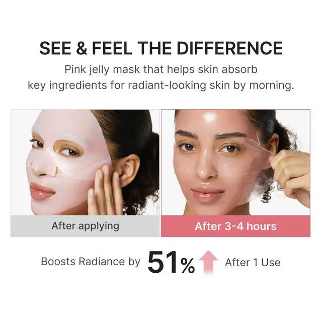 Alt view image 5 of 7 - medicube Jelly Gel Mask with Salmon DNA PDRN Pink Collagen | Overnight Face Mask for Glass Glow Skin | Elasticity, Hydrating, Firming and Moisturizing | Korean Skincare, 28g x 4ea