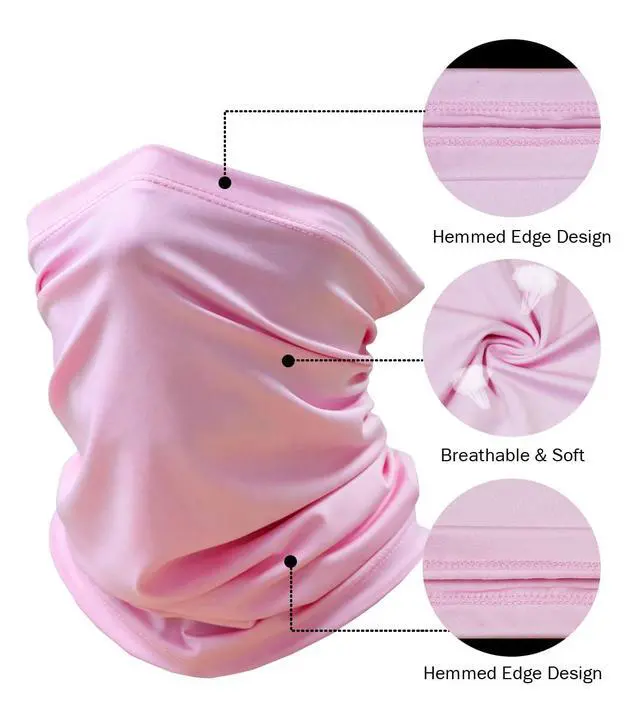 Alt view image 4 of 6 - Fishing Neck Gaiter, Sun Protection Face Mask, Cooling Neck Shield Scarf Cycling Balaclava Bandana for Men and Women (Pink)