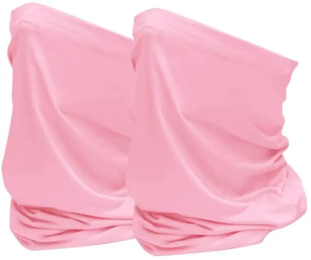 Main image of SHEVERCH 2 pack Pink Neck Gaiter Mask for Men Women UV Sun Protection Windproof Gator Face Cover Scarf Fishing Cycling Hiking Ski