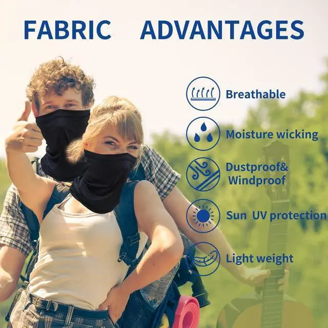 Alt view image 2 of 7 - SHEVERCH 2 pack Pink Neck Gaiter Mask for Men Women UV Sun Protection Windproof Gator Face Cover Scarf Fishing Cycling Hiking Ski